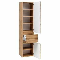 40x185x35 Badezimmer Hochschrank Hochwertig - Drumias -Noricas-shop 40x185x35 badezimmer hochschrank hochwertig in wildeiche holzdekor touchwood drumias 05