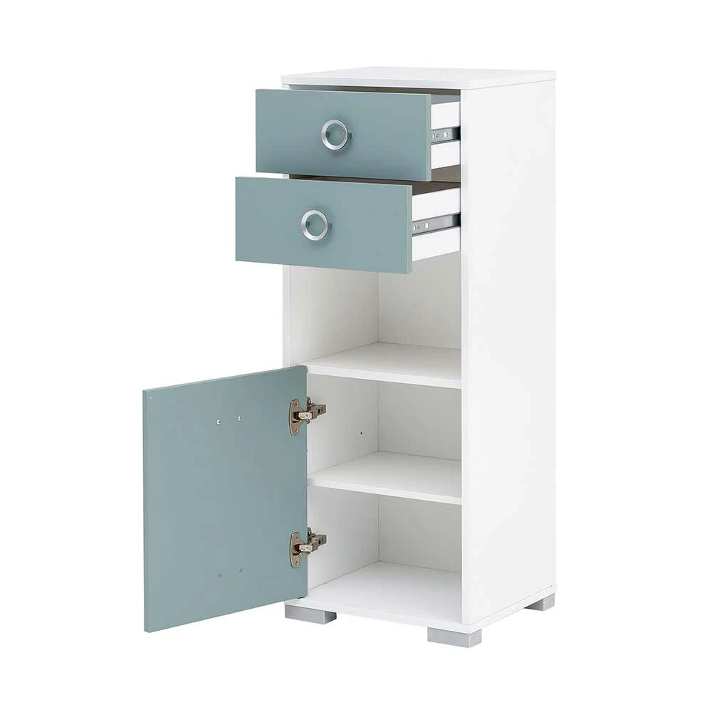 41x105x33 Badschrank In Hellblau & Weiß - Greina 5 41x105x33 Badschrank In Hellblau & Weiß - Greina – Bild 5