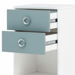 41x105x33 Badschrank In Hellblau & Weiß - Greina 11 41x105x33 Badschrank In Hellblau & Weiß - Greina -Noricas-shop 41x105x33 badschrank in hellblau weiss mit 2 schubladen tuer fach greina 05