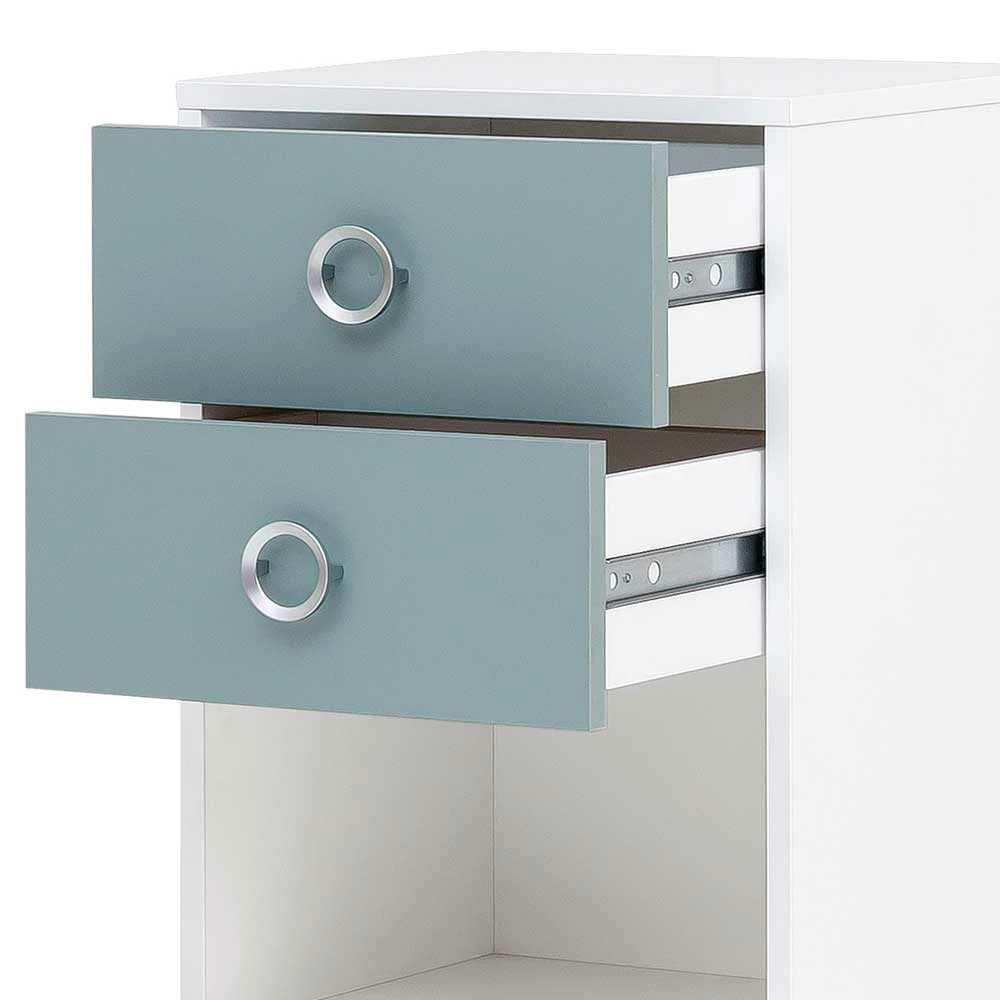 41x105x33 Badschrank In Hellblau & Weiß - Greina 6 41x105x33 Badschrank In Hellblau & Weiß - Greina – Bild 6