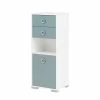 41x105x33 Badschrank In Hellblau & Weiß - Greina