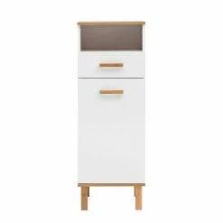 41x115x35 Bad Unterschrank Zweifarbig - Utiona -Noricas-shop 41x115x35 bad unterschrank zweifarbig in weiss glaenzend eiche utiona 03