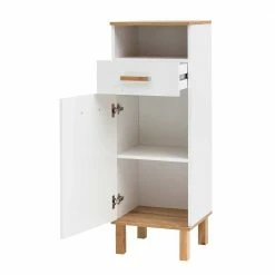 41x115x35 Bad Unterschrank Zweifarbig - Utiona -Noricas-shop 41x115x35 bad unterschrank zweifarbig in weiss glaenzend eiche utiona 04