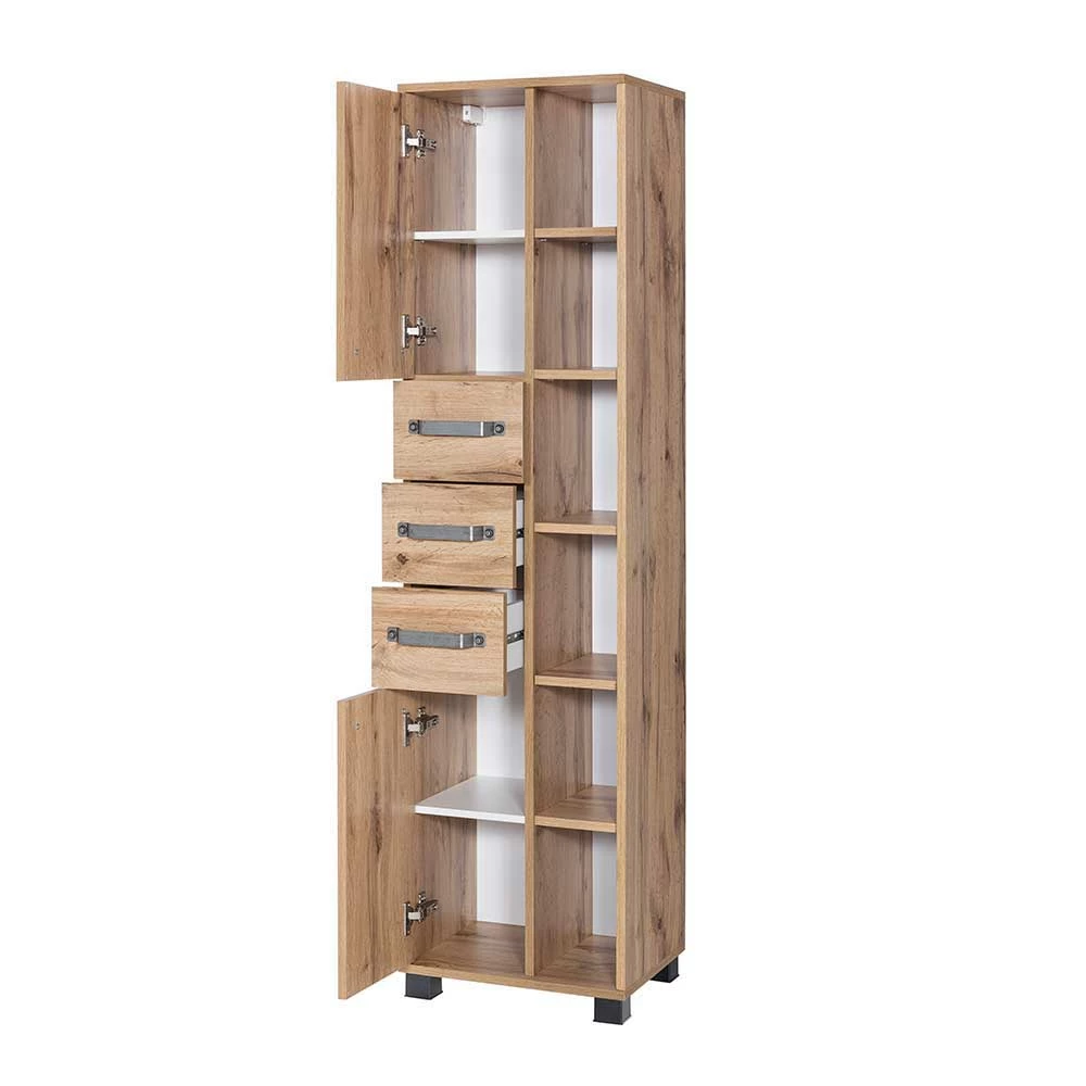 42x164cm Bad-Hochschrank Mit Regal - Iskro 3 42x164cm Bad-Hochschrank Mit Regal - Iskro – Bild 3