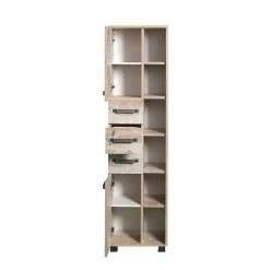 42x164x32 Bad Hochschrank Mit Regalteil - Mosnito -Noricas-shop 42x164x32 bad hochschrank mit regalteil in eiche grau dekor mosnito 03