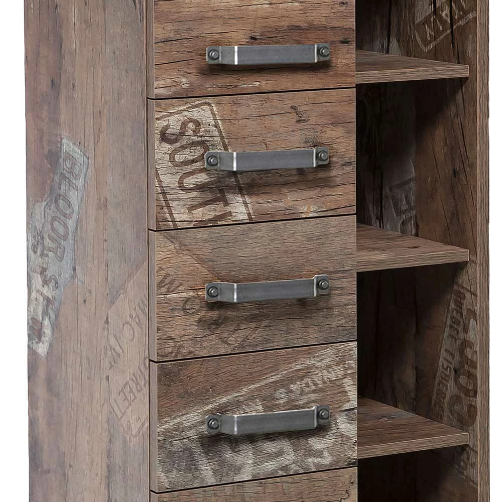 42x164x32 Badschrank In Eiche Dunkel - Fleminos 4 42x164x32 Badschrank In Eiche Dunkel - Fleminos – Bild 4