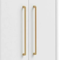 46x155x30 Badschrank Mit Doppeltür - Nuszaleva -Noricas-shop 46x155x30 badschrank mit doppeltuer in weiss gold nuszaleva 04