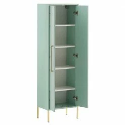 47x155x30 Badschrank Mit Doppeltür In Mint & Gold - Aparcian 8 47x155x30 Badschrank Mit Doppeltür In Mint & Gold - Aparcian -Noricas-shop 47x155x30 badschrank mit doppeltuer in mint gold fuer stand und wandmontage aparcian 02