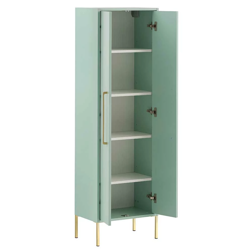 47x155x30 Badschrank Mit Doppeltür In Mint & Gold - Aparcian 3 47x155x30 Badschrank Mit Doppeltür In Mint & Gold - Aparcian – Bild 3