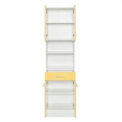 50 Cm Breiter Hochschrank Fürs Bad In Gelb - Envilia -Noricas-shop 50 cm breiter hochschrank fuers bad in gelb und weiss envilia 02