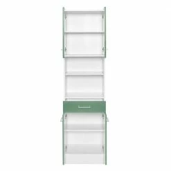 50x190x35 Badezimmer Schrank In Grün - Loenixa 8 50x190x35 Badezimmer Schrank In Grün - Loenixa -Noricas-shop 50x190x35 badezimmer schrank in gruen und weiss mit metallgriffen loenixa 02