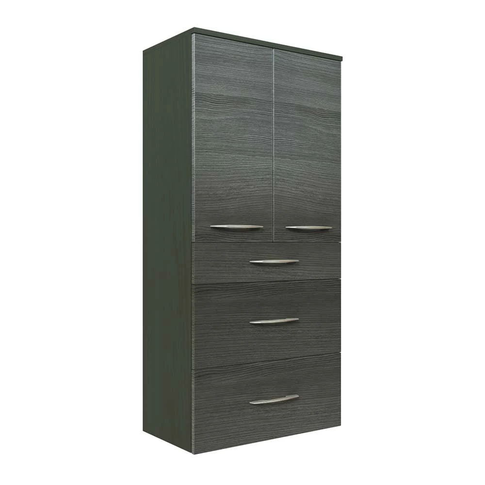 60 Cm Breiter Badschrank Für Die Wand Glides In Eiche Grau Dekor 2 60 Cm Breiter Badschrank Für Die Wand Glides In Eiche Grau Dekor – Bild 2