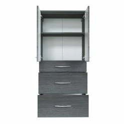 60 Cm Breiter Badschrank Für Die Wand Glides In Eiche Grau Dekor 5 60 Cm Breiter Badschrank Für Die Wand Glides In Eiche Grau Dekor -Noricas-shop 60 cm breiter badschrank fuer die wand in eiche grau dekor glides 02