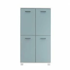 60x117 Cm Wohnraum Schrank 4-türig - Nondro 8 60x117 Cm Wohnraum Schrank 4-türig - Nondro -Noricas-shop 60x117 cm wohnraum schrank 4 tuerig in weiss hellblau nondro 02