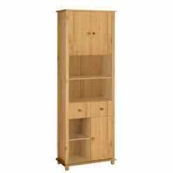 60x175x30 Bad Hochschrank Aus Holz Kiefer - Akzinad