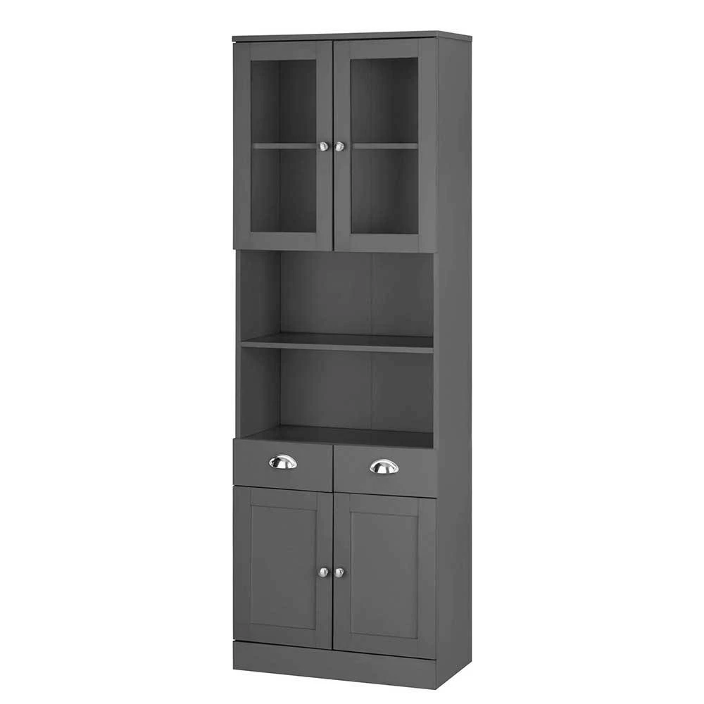 60x180x30 Grauer Hochschrank Mit Vier Türen - Zenca 1 60x180x30 Grauer Hochschrank Mit Vier Türen - Zenca