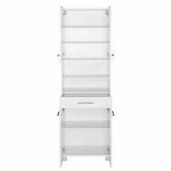 60x185x35 Hochglanz Hochschrank Fürs Bad - Vohdan -Noricas-shop 60x185x35 hochglanz hochschrank fuers bad in weiss viel stauraum vohdan 02