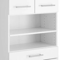 60x185x35 Hochglanz Hochschrank Fürs Bad - Vohdan -Noricas-shop 60x185x35 hochglanz hochschrank fuers bad in weiss viel stauraum vohdan 03
