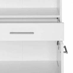 60x185x35 Hochglanz Hochschrank Fürs Bad - Vohdan -Noricas-shop 60x185x35 hochglanz hochschrank fuers bad in weiss viel stauraum vohdan 04