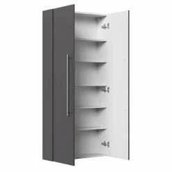 71x151x20 Badschrank Mit Fachböden - Athina -Noricas-shop 71x151x20 badschrank mit fachboeden in anthrazit 2 tuerig athina 02