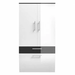 Bad-Hochschrank Vilias Mit Doppeltür Schublade Klappe 10 Bad-Hochschrank Vilias Mit Doppeltür Schublade Klappe -Noricas-shop bad hochschrank doppeltuer schublade klappe hochglanz weiss anthrazit 70cm breit vilias 05