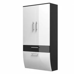 Bad-Hochschrank Vilias Mit Doppeltür Schublade Klappe