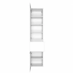 Bad Hochschrank Für Stand- & Wandmontage - Vandan 7 Bad Hochschrank Für Stand- & Wandmontage - Vandan -Noricas-shop bad hochschrank fuer stand wandmontage in weiss 40x185x35 cm vandan 02