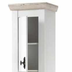 Bad Hochschrank Im Landhaus Design - Doules -Noricas-shop bad hochschrank im landhaus design in weiss pinie dekor doules 05