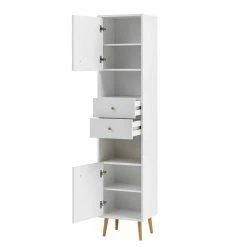 Bad Hochschrank Im Skandinavischen Wohnstil - Niuna -Noricas-shop bad hochschrank im skandinavischen wohnstil in weiss eiche niuna 03