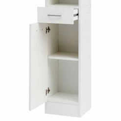 Bad Hochschrank Mit 2 Türen & Fach & Schublade - Metrioa 11 Bad Hochschrank Mit 2 Türen & Fach & Schublade - Metrioa -Noricas-shop bad hochschrank mit 2 tueren fach schublade in weiss 31x182x32 metrioa 05
