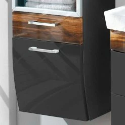 Bad Hochschrank Mit Glastür Imsagas Hängend 8 Bad Hochschrank Mit Glastür Imsagas Hängend -Noricas-shop bad hochschrank mit glastuer haengend hochglanz anthrazit walnuss imsagas 02