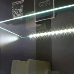 Bad Hochschrank Mit Glastür Boisan In Hochglanz Weiß Anthrazit -Noricas-shop bad hochschrank mit glastuer hochglanz weiss anthrazit schublade und klappe boisan 03