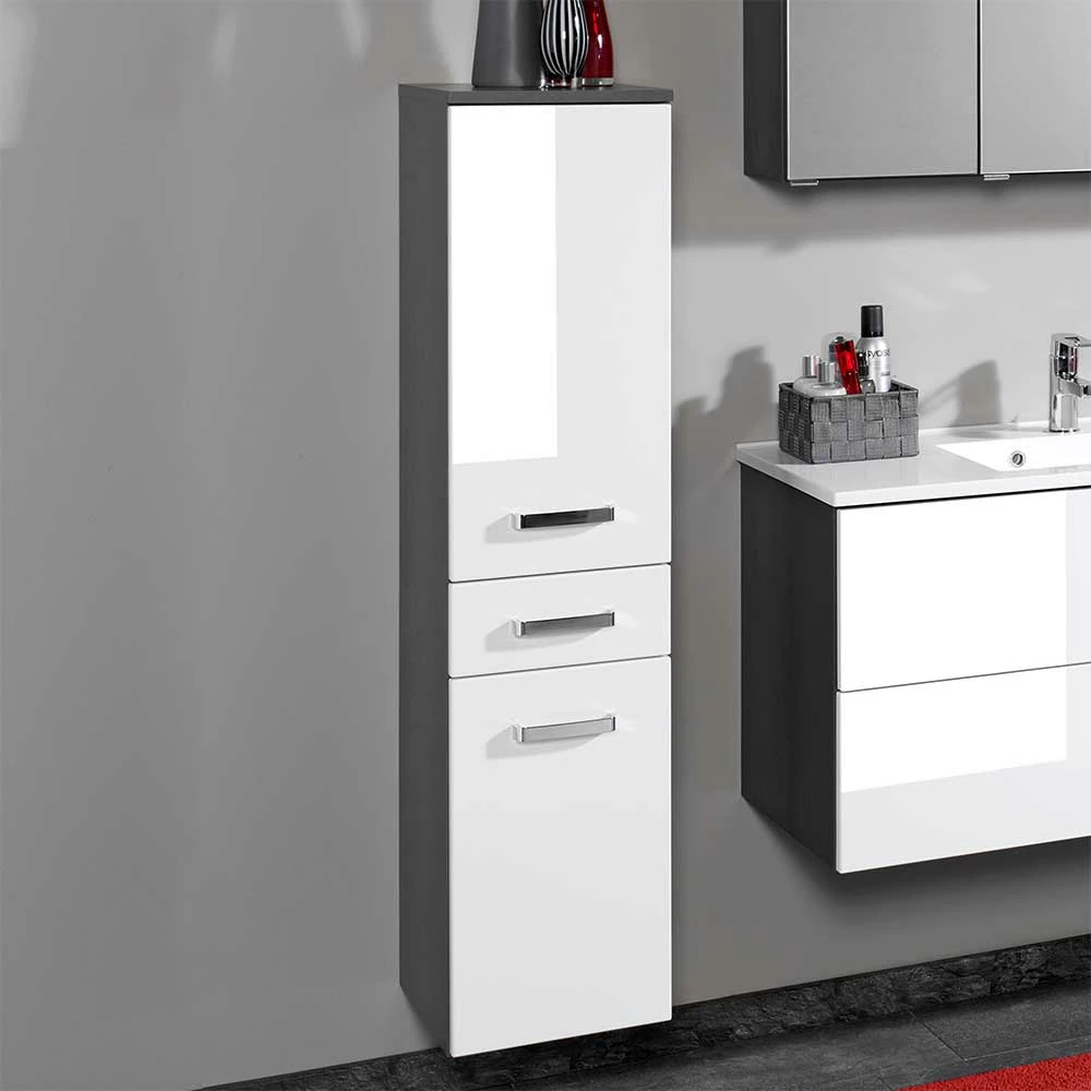 Bad Hochschrank Tiamos In Weiß Hochglanz 2 Bad Hochschrank Tiamos In Weiß Hochglanz – Bild 2