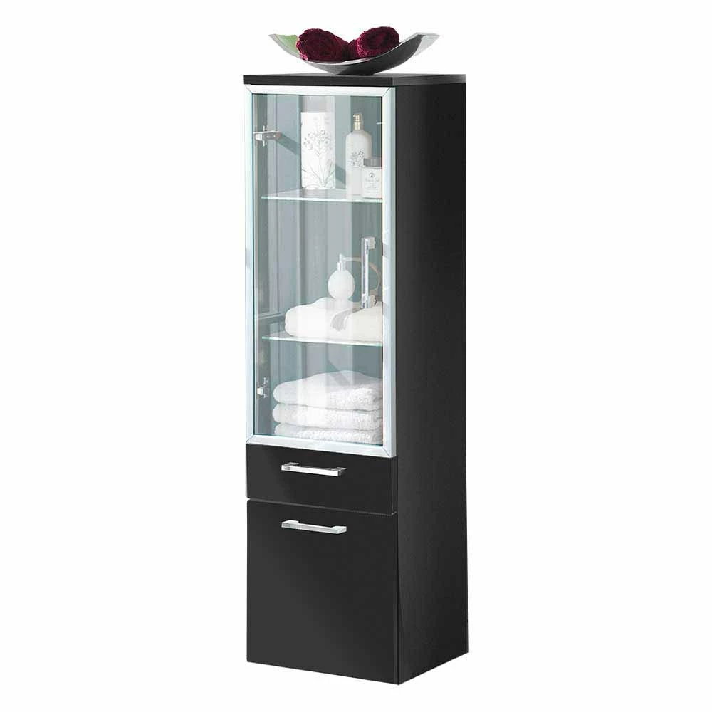 Bad Midischrank Boisan Mit Glastür 1 Bad Midischrank Boisan Mit Glastür