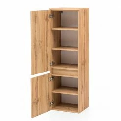 Bad Midischrank In Grau Glas Beschichtung - Anviletca -Noricas-shop bad midischrank in grau glas beschichtung wildeiche dekor anviletca 04