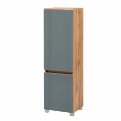 Bad Midischrank In Grau Glas Beschichtung - Anviletca