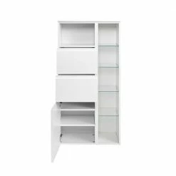 Bad Midischrank Concetada In Weiß Hochglanz -Noricas-shop bad midischrank weiss hochglanz haengend concetada 03