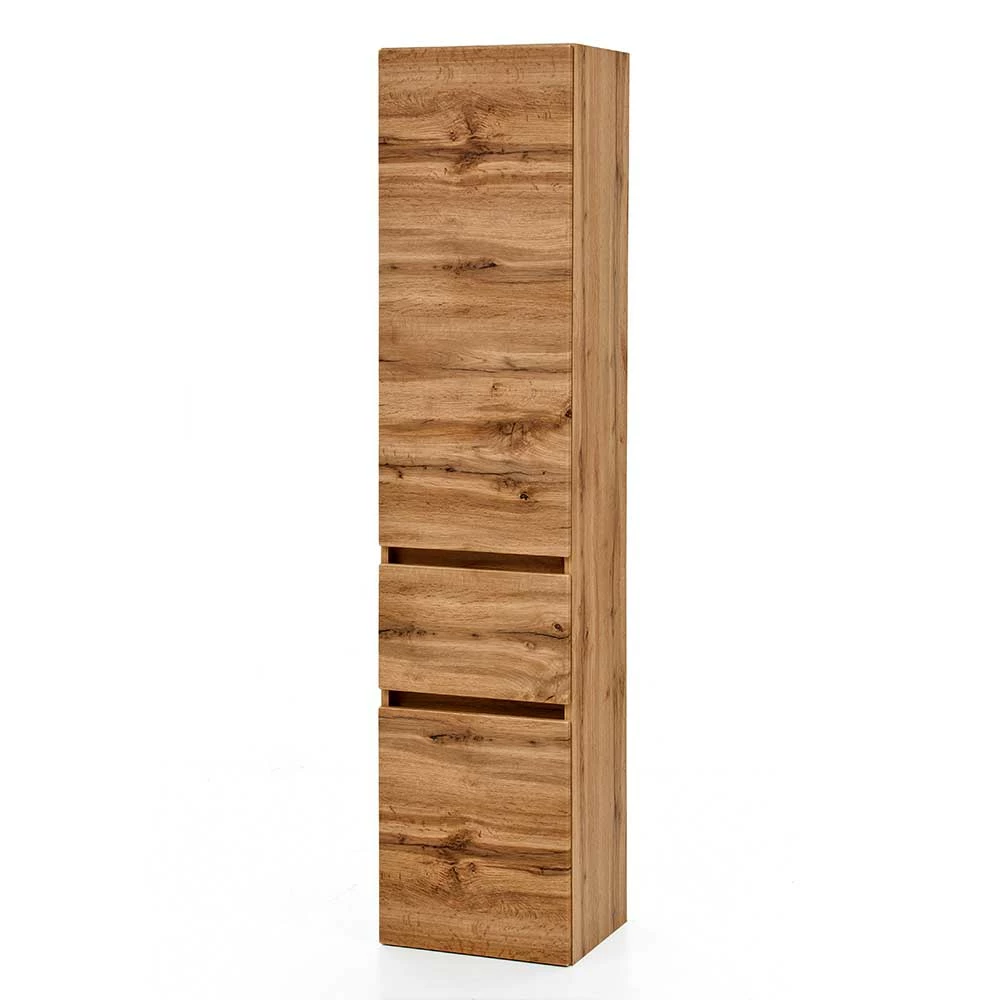 Bad Seitenschrank In Holz Optik Wildeiche - Iliam 1 Bad Seitenschrank In Holz Optik Wildeiche - Iliam