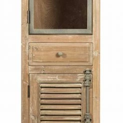 Bad Vitrinenschrank Mit Glastür Harrosands & Lamellentür -Noricas-shop bad vitrinenschrank mit glastuer lamellentuer kiefer antik teilmassiv harrosands 03