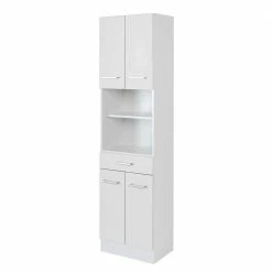 Badezimmer Hochschrank 4-türig & 2 Fächer - Skiranov
