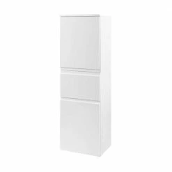 Badezimmer Hochschrank Concetada In Hochglanz Weiß