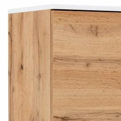 Badezimmer Hochschrank In Eiche NB Mit Weiß - Voinla -Noricas-shop badezimmer hochschrank in eiche nb mit weiss 2 tueren schublade fach voinla 04