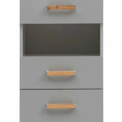 Badezimmer Hochschrank In Platingrau - Nienzo -Noricas-shop badezimmer hochschrank in platingrau mit eiche dekor 40x179x35 nienzo 05