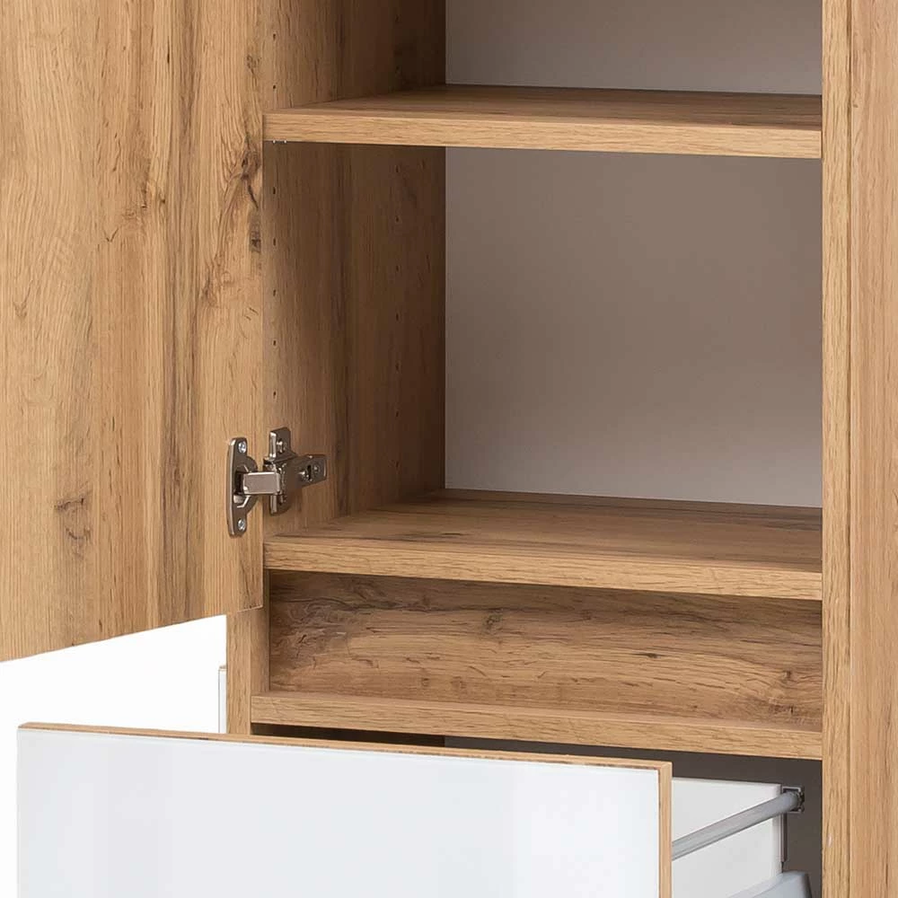 Badezimmer Hochschrank Mit Zwei Türen & Schublade - Vrendina 6 Badezimmer Hochschrank Mit Zwei Türen & Schublade - Vrendina – Bild 6