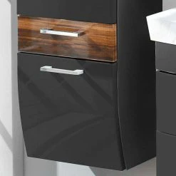 Badezimmer Hochschrank Imsagas Für Wandmontage -Noricas-shop badezimmer hochschrank wandmontage hochglanz zweifarbig imsagas 02