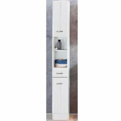 Badezimmer-Hochschrank Doreen In Weiß