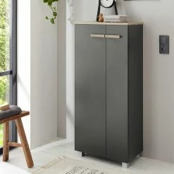 Badezimmer Schrank In Anthrazit & Eiche - Inlenzia 8 Badezimmer Schrank In Anthrazit & Eiche - Inlenzia -Noricas-shop badezimmer schrank in anthrazit eiche 51x110x30 2 tuerig inlenzia 02