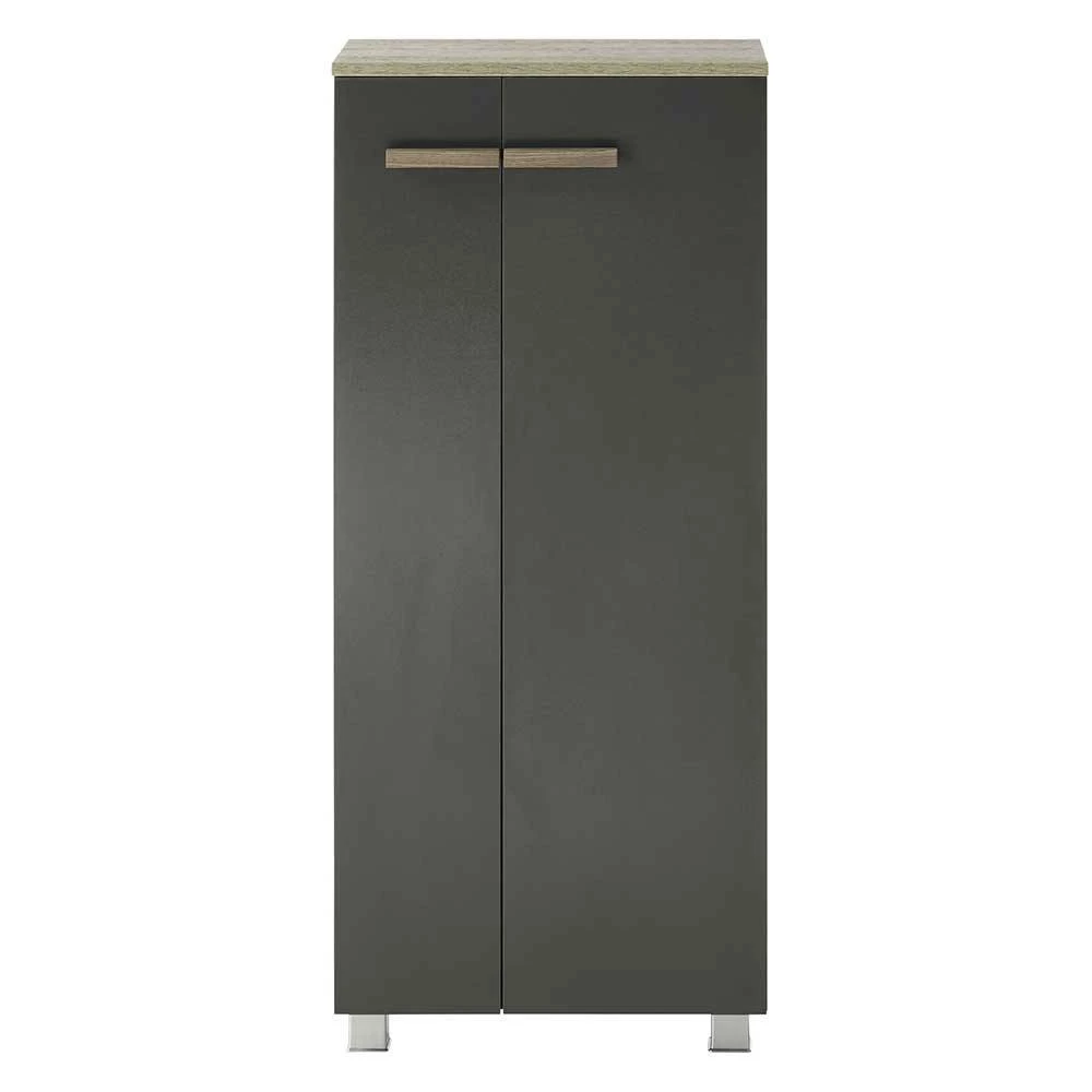 Badezimmer Schrank In Anthrazit & Eiche - Inlenzia 5 Badezimmer Schrank In Anthrazit & Eiche - Inlenzia – Bild 5