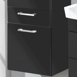 Badezimmer Schrank Boisan Mit Metall-Griffen 7 Badezimmer Schrank Boisan Mit Metall-Griffen -Noricas-shop badezimmer schrank metall griffen hochglanz anthrazit boisan 02