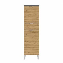 Badezimmer Schrank Mit 120 Cm Höhe - Tanjura -Noricas-shop badezimmer schrank mit 120 cm hoehe in grau wildeiche dekor tanjura 02